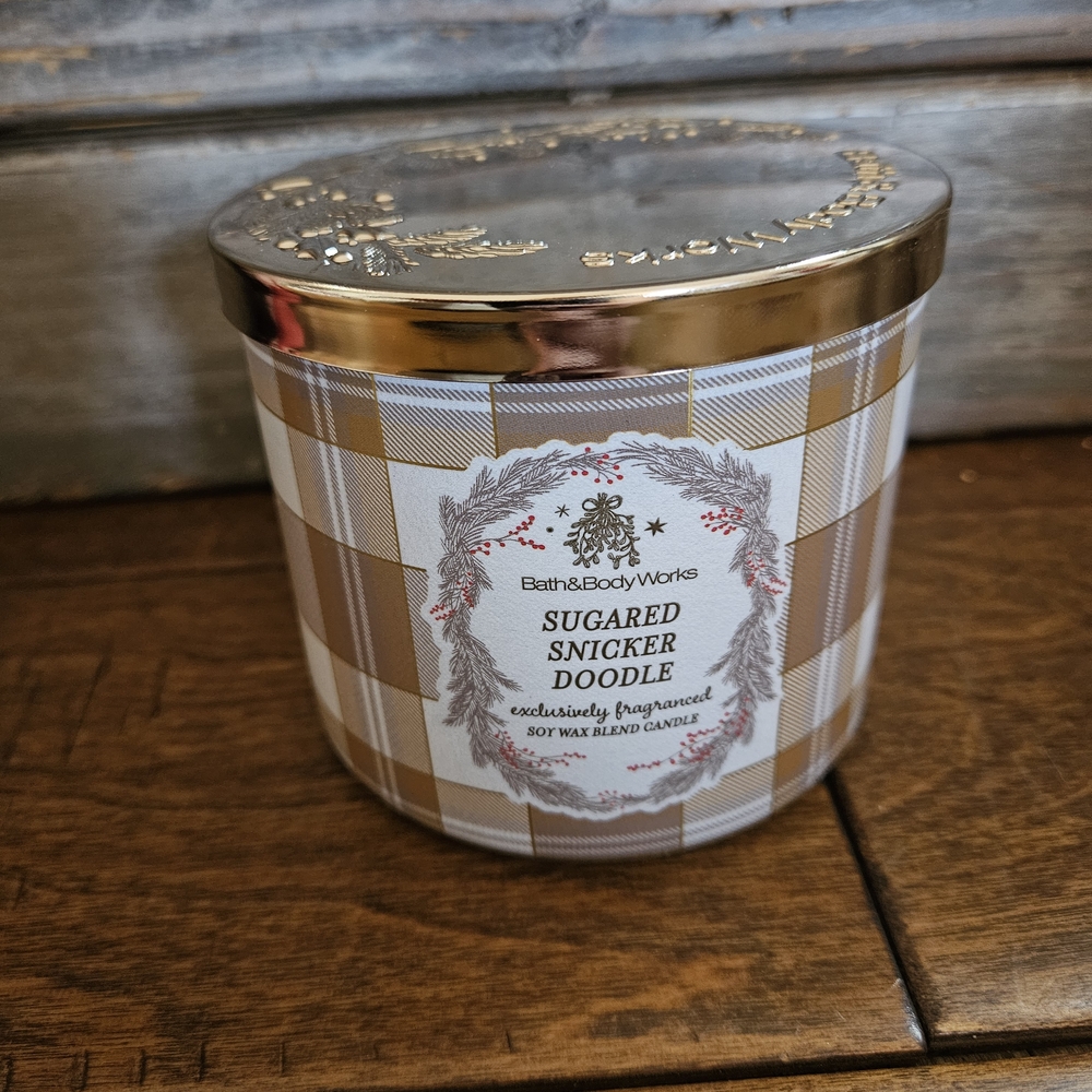 Bath & Body Works Plaid Sugared Snickerdoodle Candle